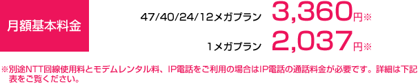 月額基本料金